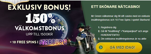 Mr Green bonus